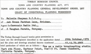 Harbour Point, Torquay, Planning Permission 1979